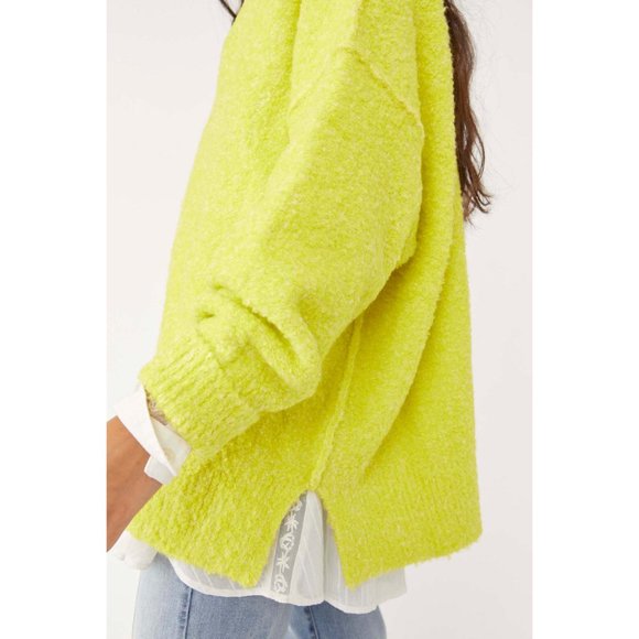 🎉LAST CHANCE🎉 NWT Free People Moira Slouchy Tunic / Citron Sun Combo - Picture 5 of 7
